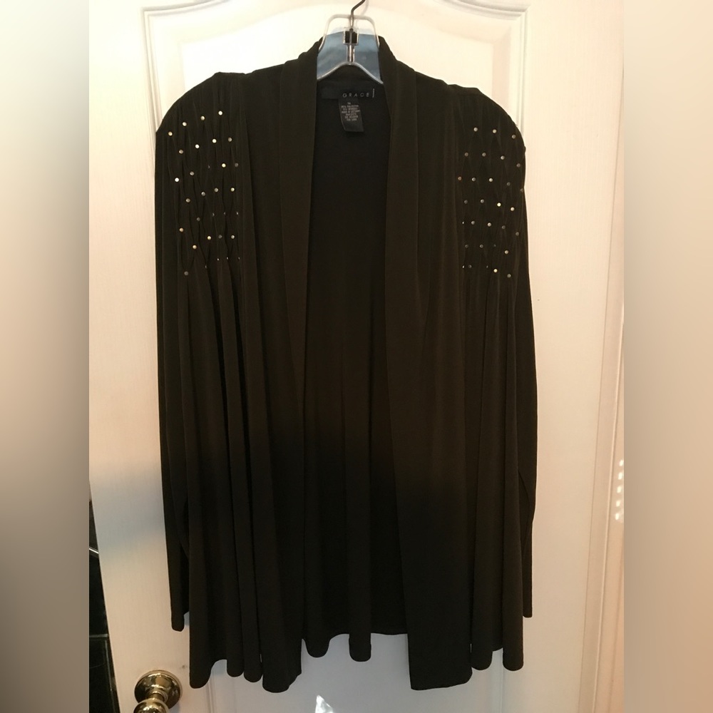 Women's Olive Top by Grace Size 1X